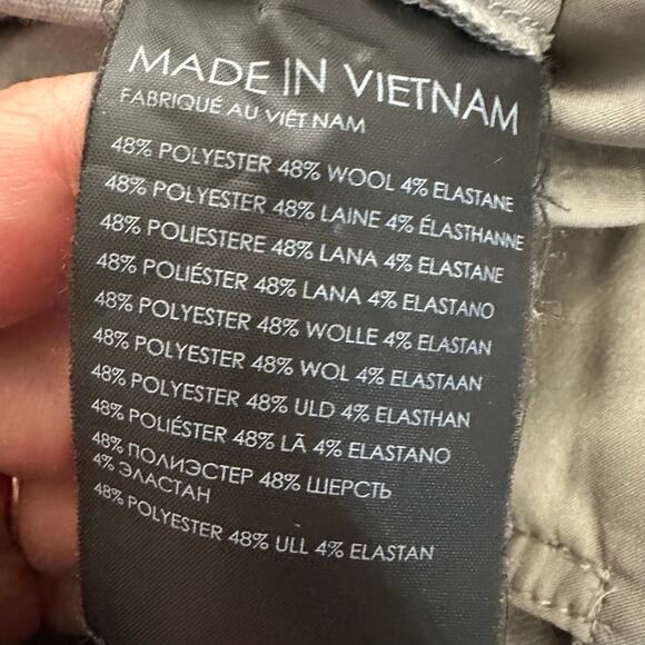 Club Monaco Womens size 4 Wool Blend Elastic Waist Trouser Pants Gray Career - Picture 9 of 10